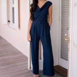 Gal Meets Glam Delia Summer Crepe Jumpsuit NWT